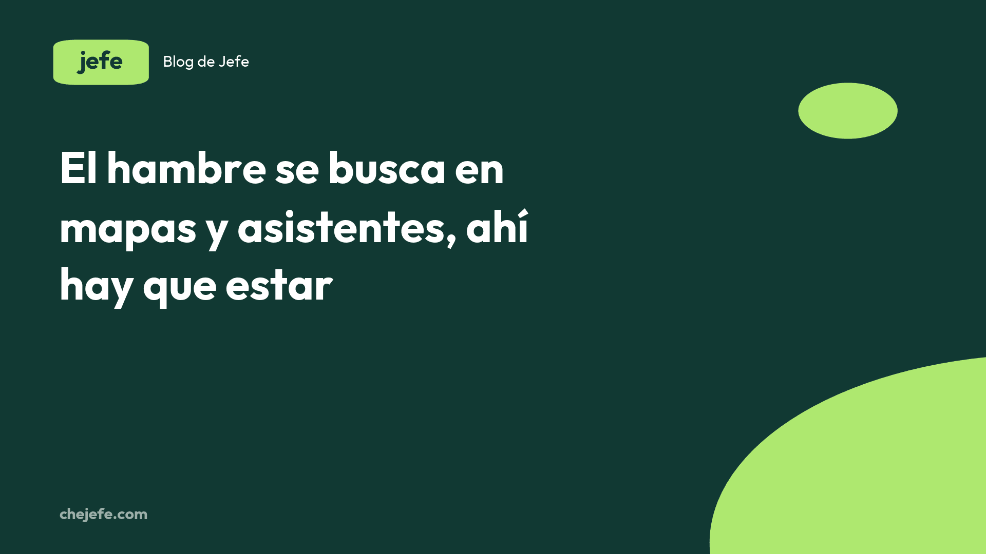 Cómo aparecer en mapas y asistentes cuando hay hambre