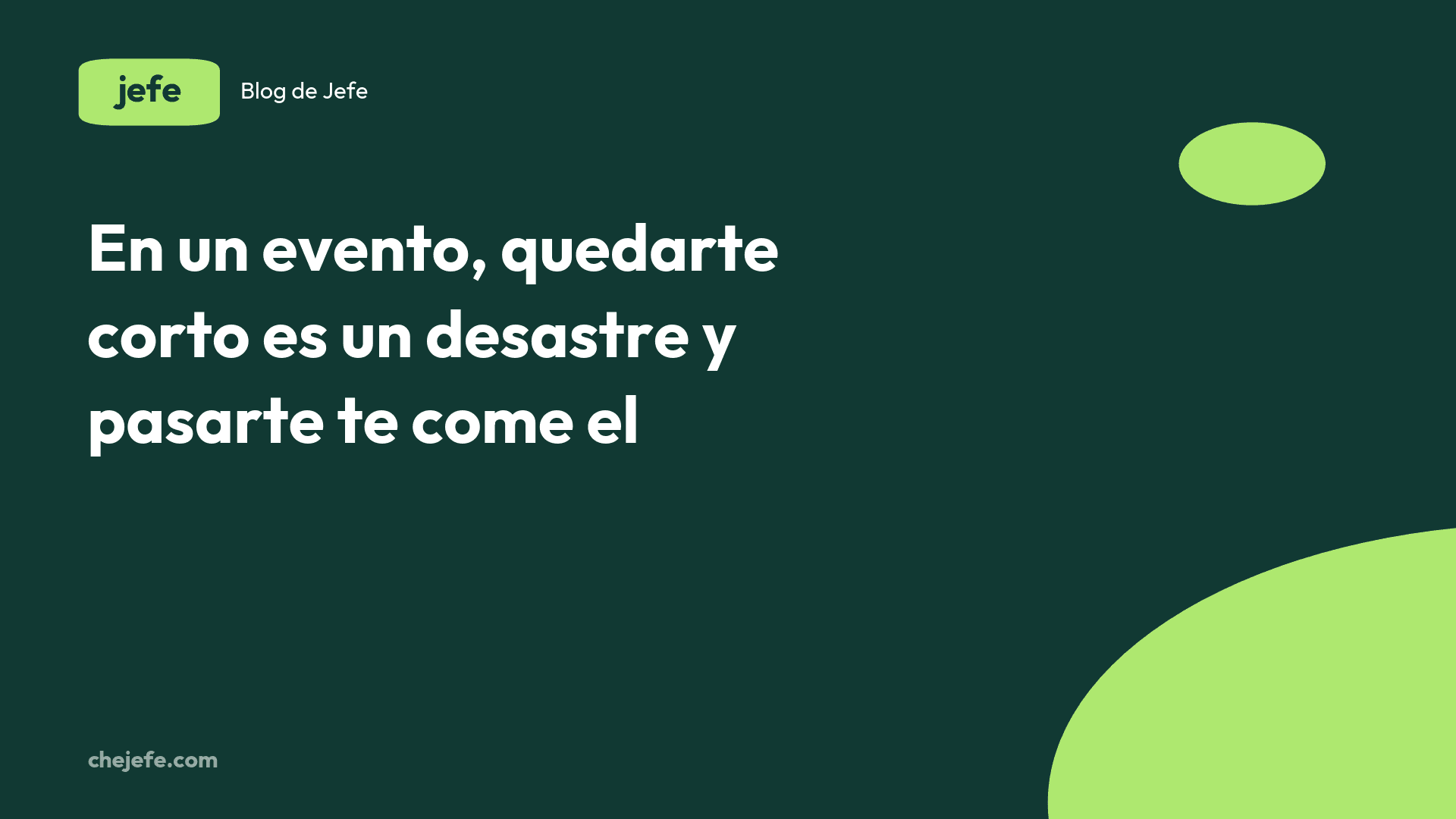 Cómo cotizar comida para un evento sin quedar corto