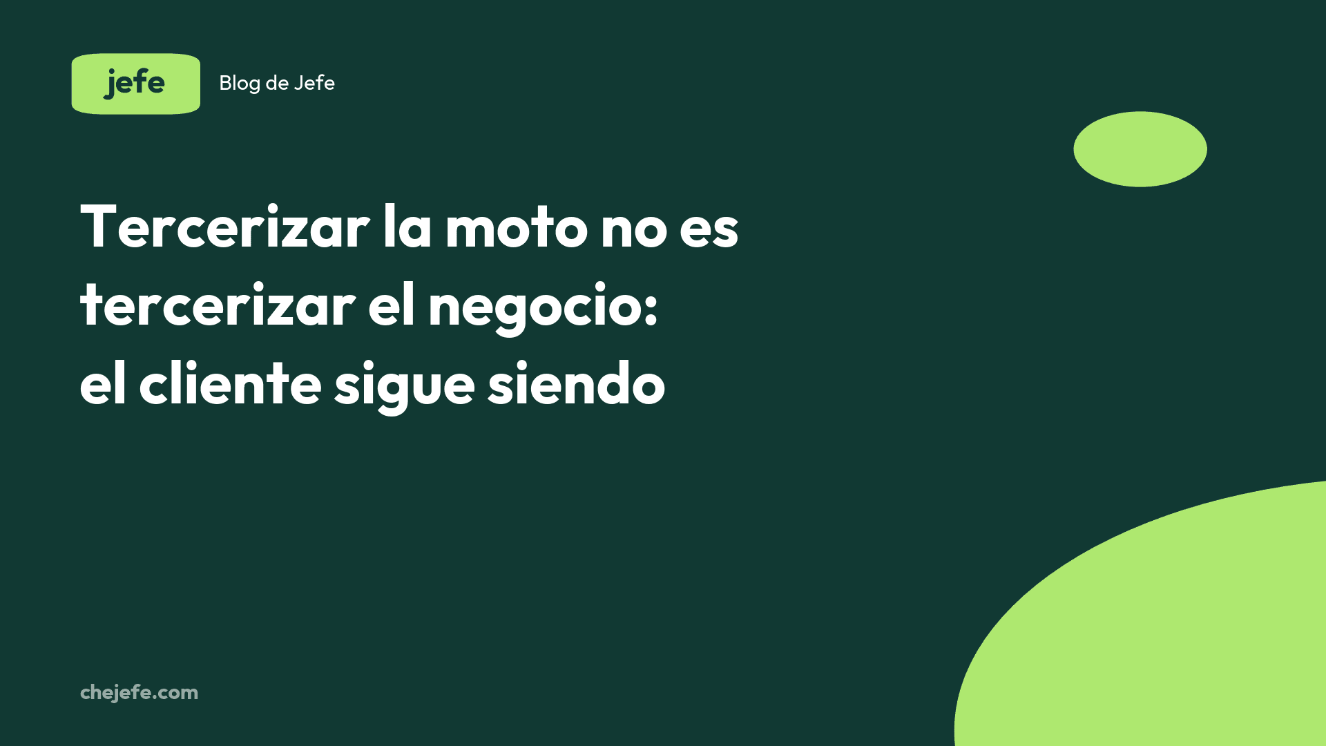 Cómo manejar delivery propio con reparto tercerizado