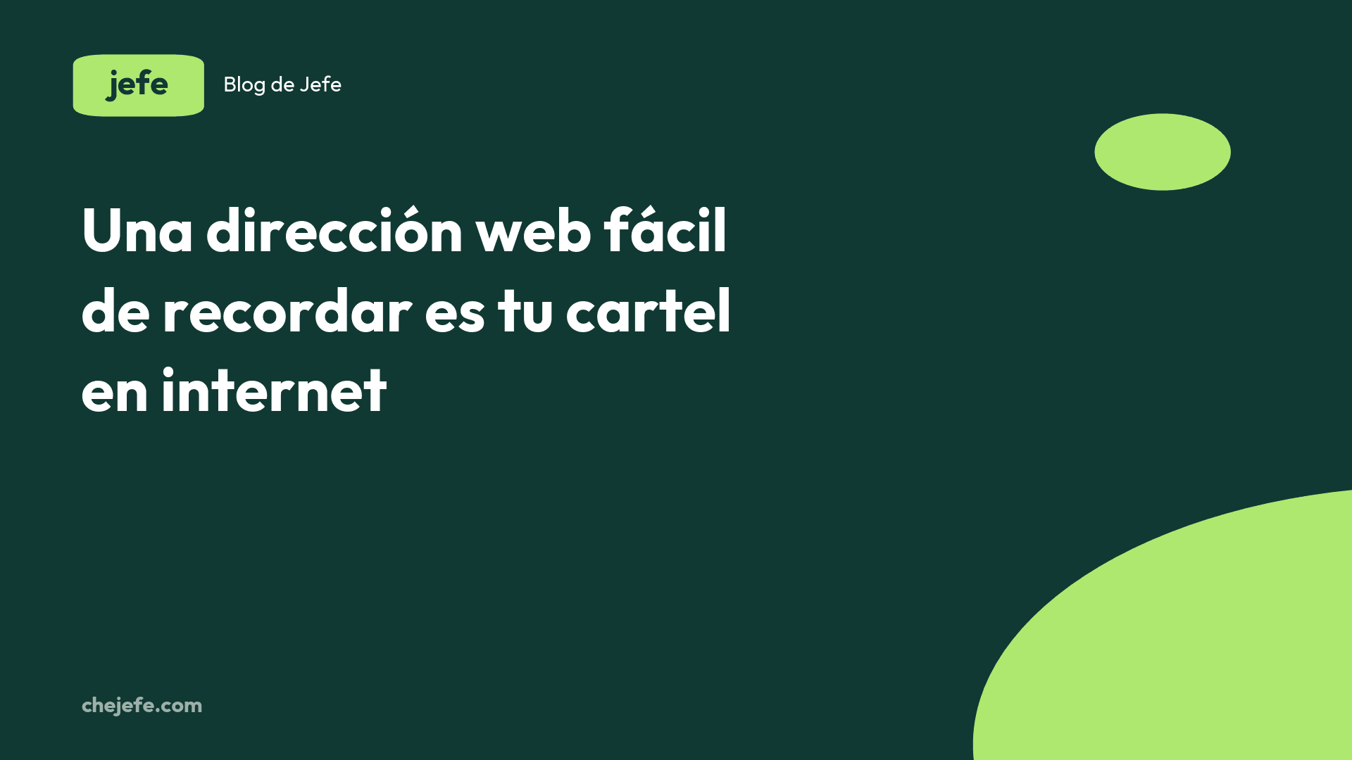 Cómo tener una dirección web propia fácil de recordar