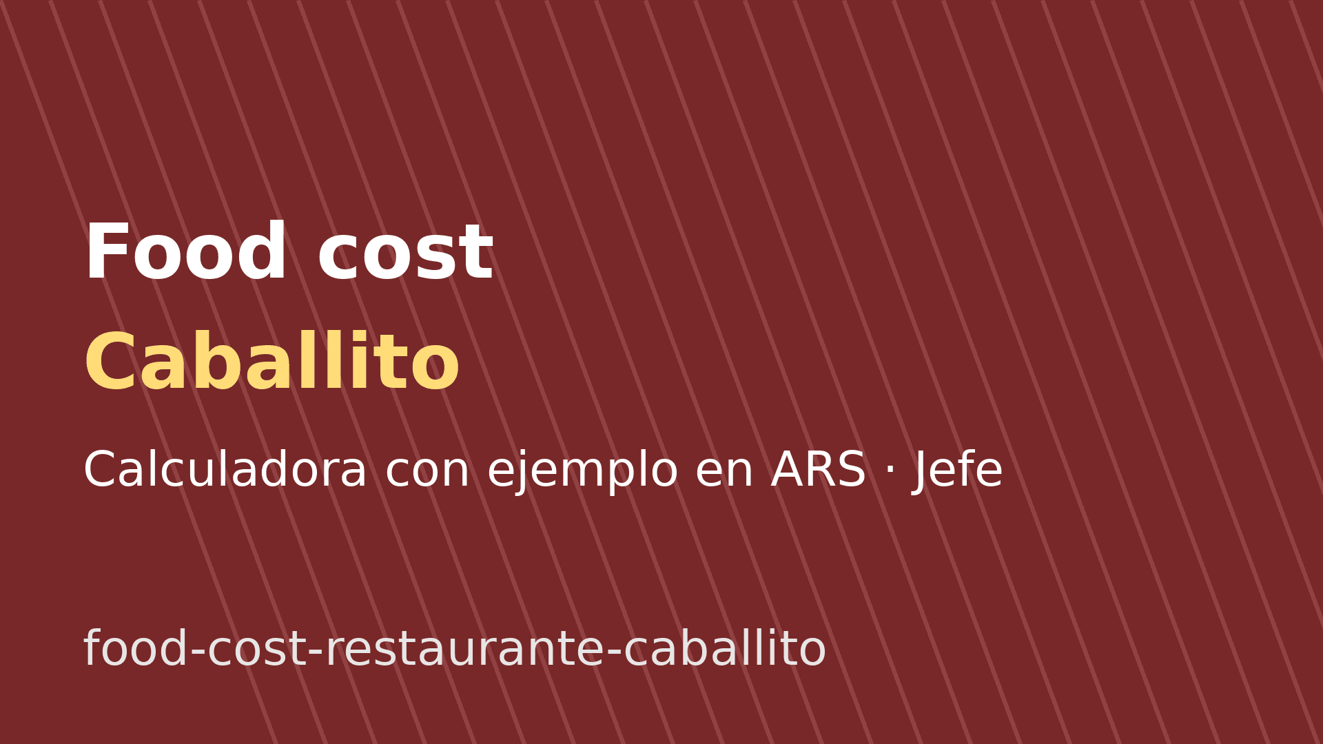 Food cost de un restaurante en Caballito: fórmula y ejemplo en ARS