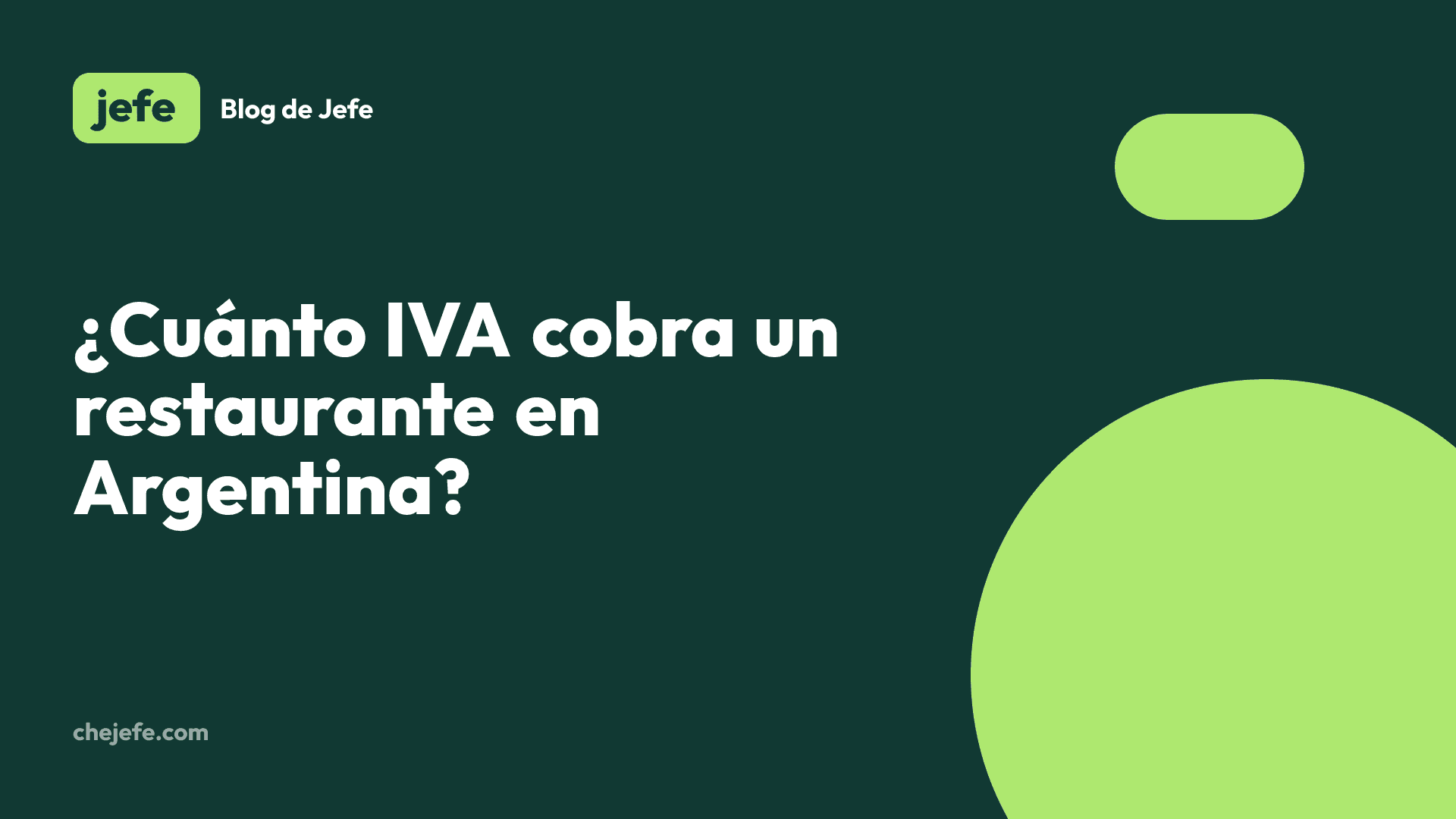 ¿Cuánto IVA cobra un restaurante en Argentina? 21%