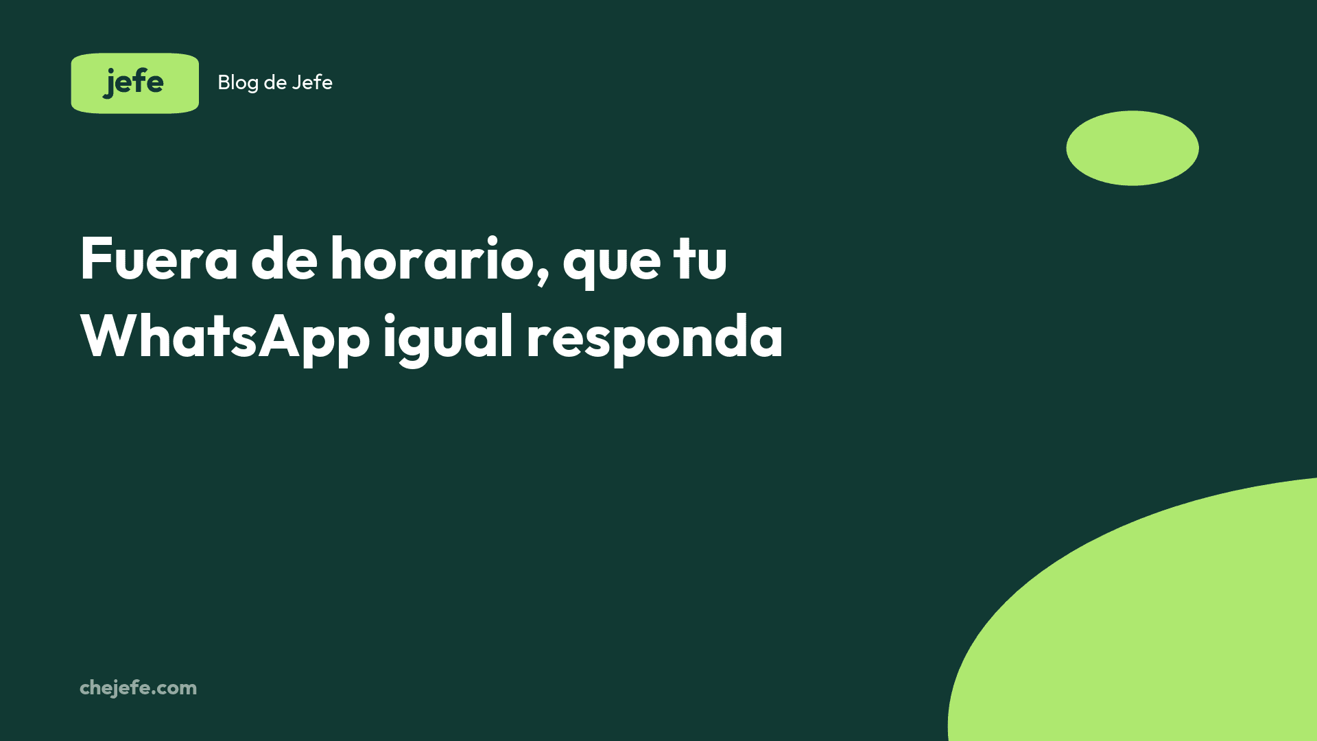 Mensaje de ausencia en WhatsApp Business: cómo armarlo