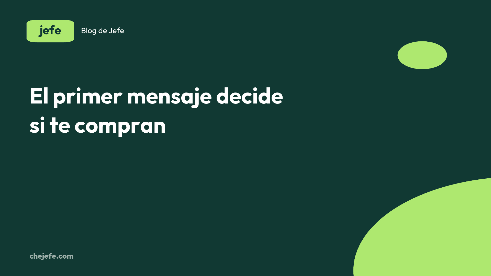 Mensaje de bienvenida de WhatsApp que vende