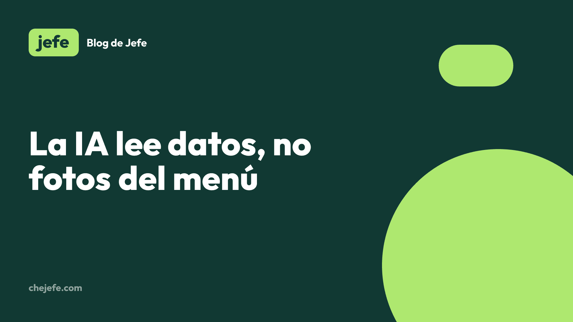 Menú que entienda la IA: cómo estructurarlo
