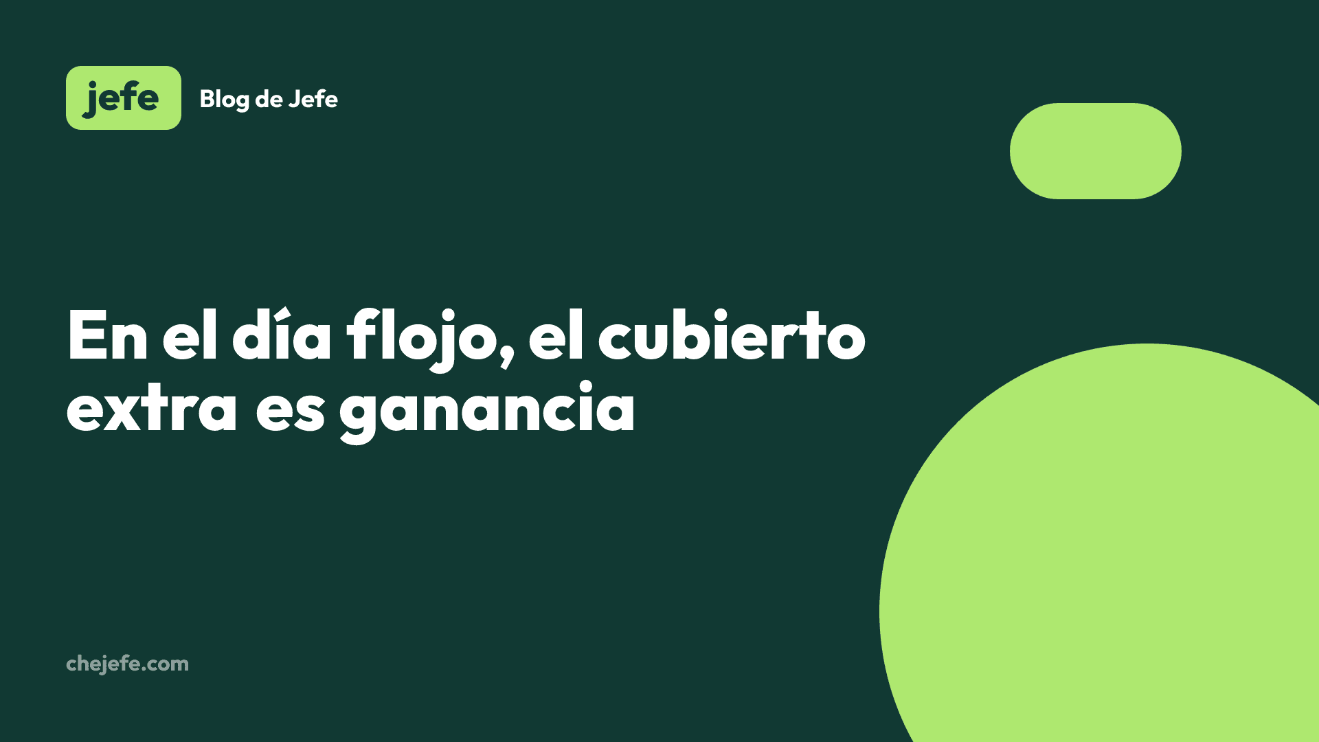 Ideas de promociones para llenar los días flojos