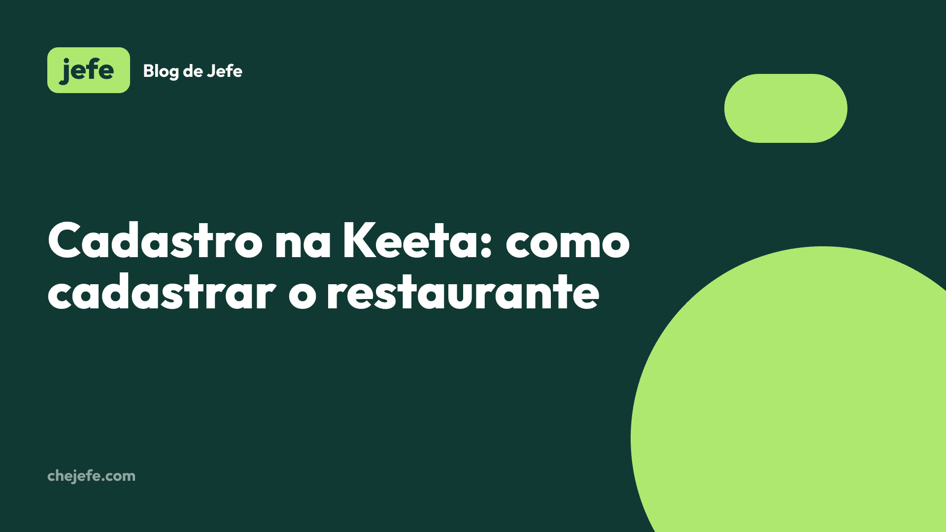 Capa: cadastro na Keeta para restaurantes